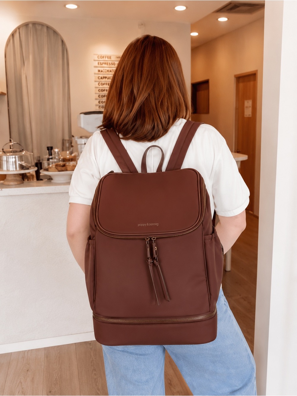 Poppy & Peonies The Summit Backpack - Chocolate Brown